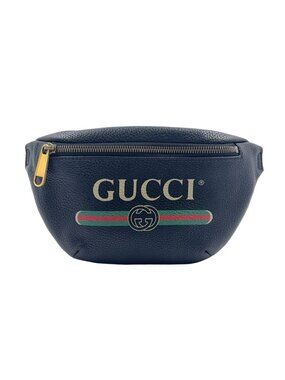 Gucci New Arrivals Logo Print Small Belt Bag Sherry Line Leather Black